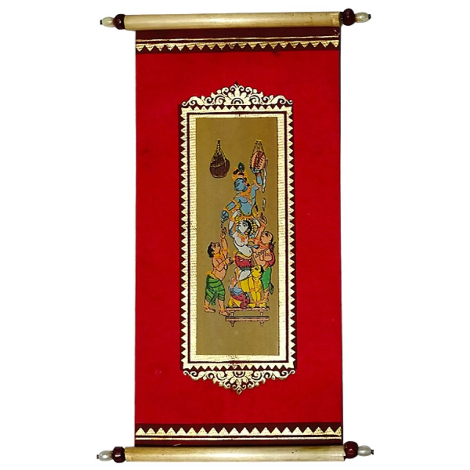 Palm Leaf (Taal-Patra) Krishna stealing butter Money Envelope/Lifafa