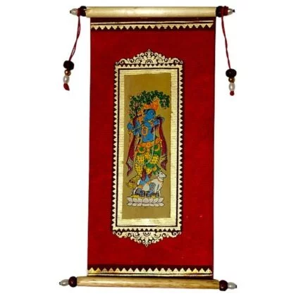 Taal Patra Krishna With Flute Money Envelope/Lifafa