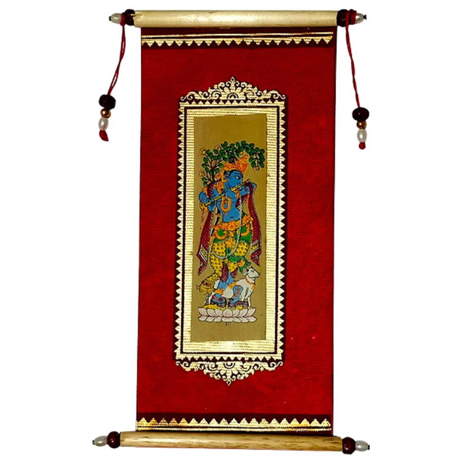 Palm Leaf (Taal-Patra) Krishna With Flute Money Envelope/Lifafa