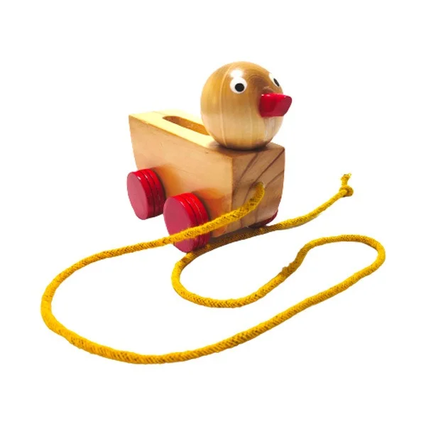 Handmade Wooden Pull Along Duck Toy
