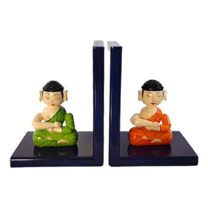 Handmade Wooden Buddha Bookend - Image 2