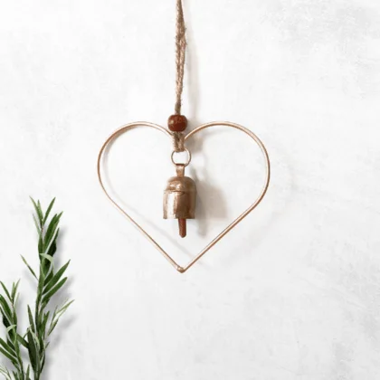 kutchi Bell Metal Handcrafted Halo Heart Chimes