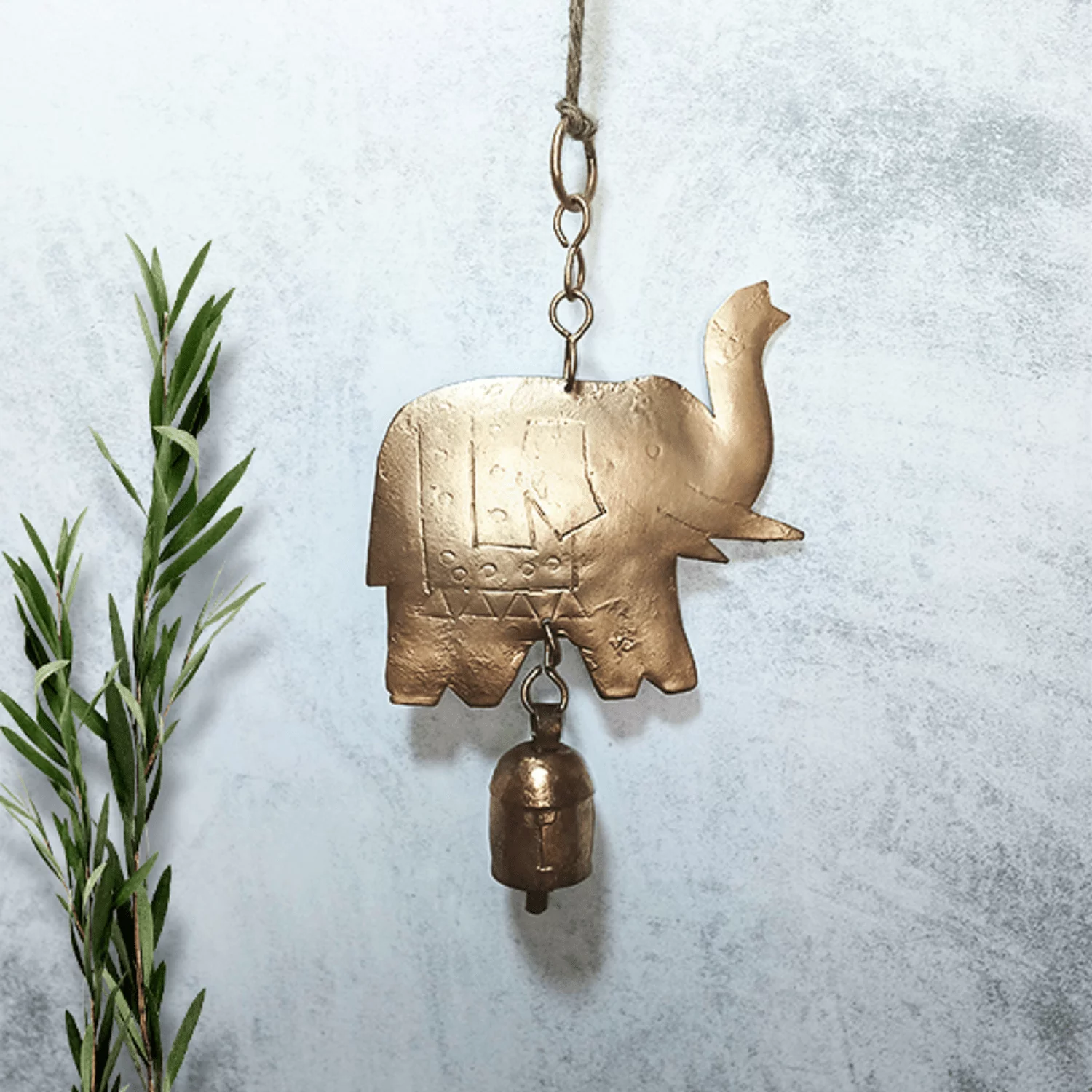 kutchi Bell Metal Handcrafted Solid Elephant Chimes