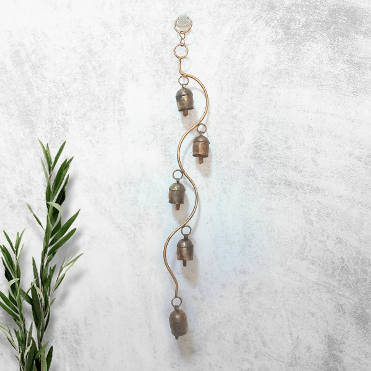 kutchi Bell Metal Handcrafted 5 Bells Musical Vine Chimes