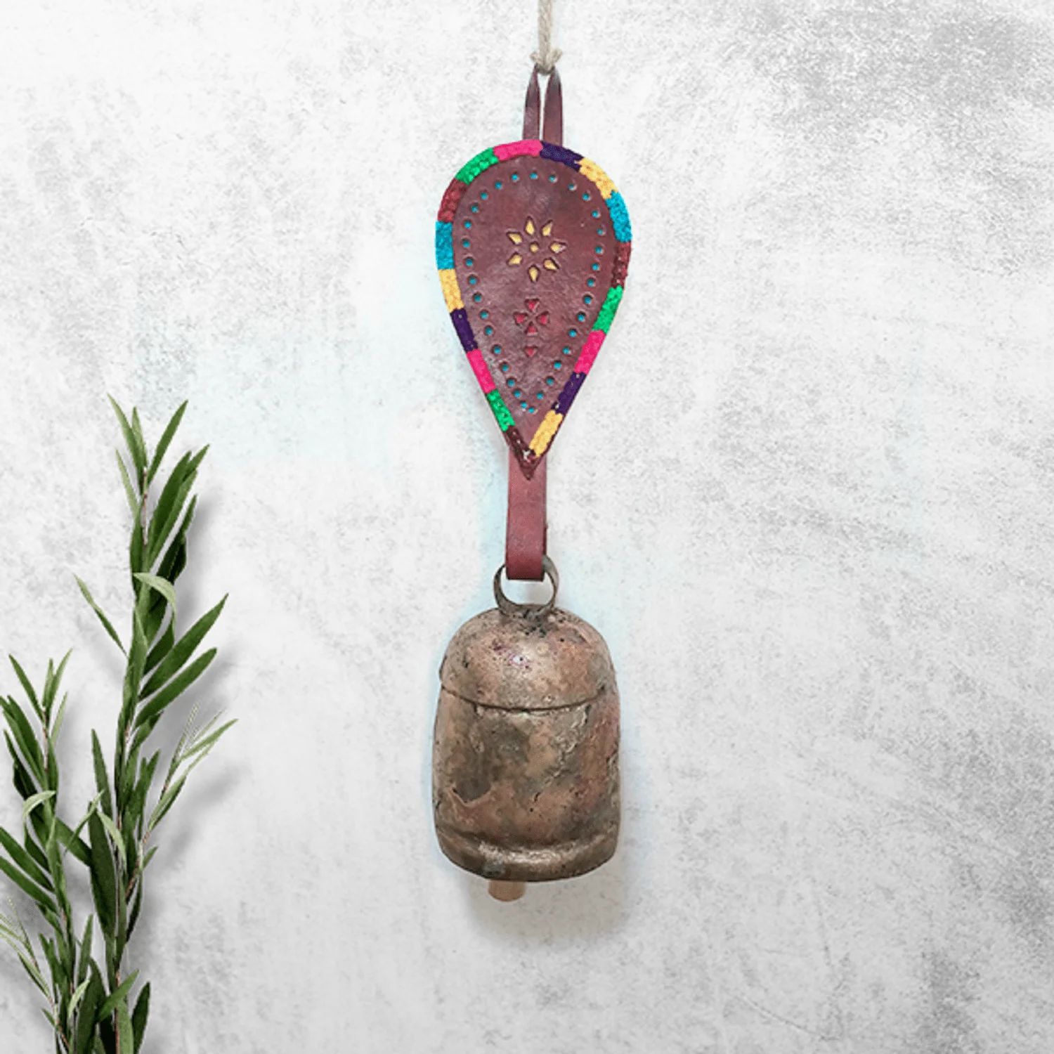 Kutchi Bell Metal Handcrafted Chimes with Leather Belt