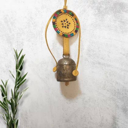Kutchi Bell Metal Handcrafted Chimes with Leather belt