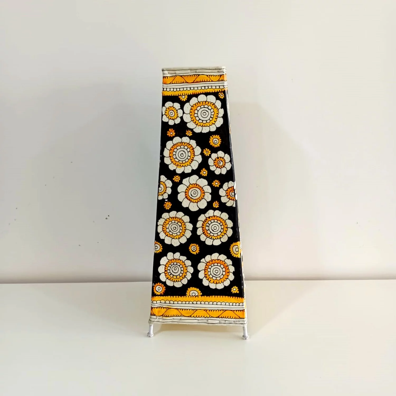 Hand Painted Leather Tall Lamp with holder and wire - Image 2