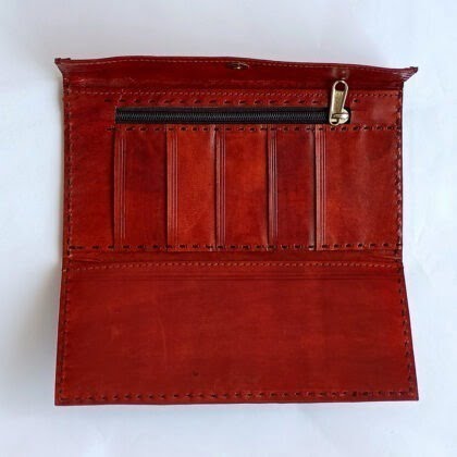 Handcrafted Kutchi Leather Wallet with Embroidery - Image 3