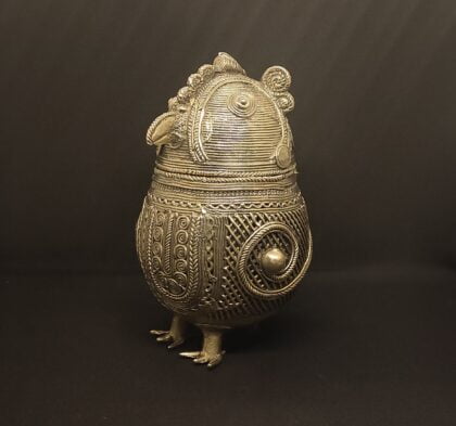 Dhokra Netted Tabletop Owl - Image 3