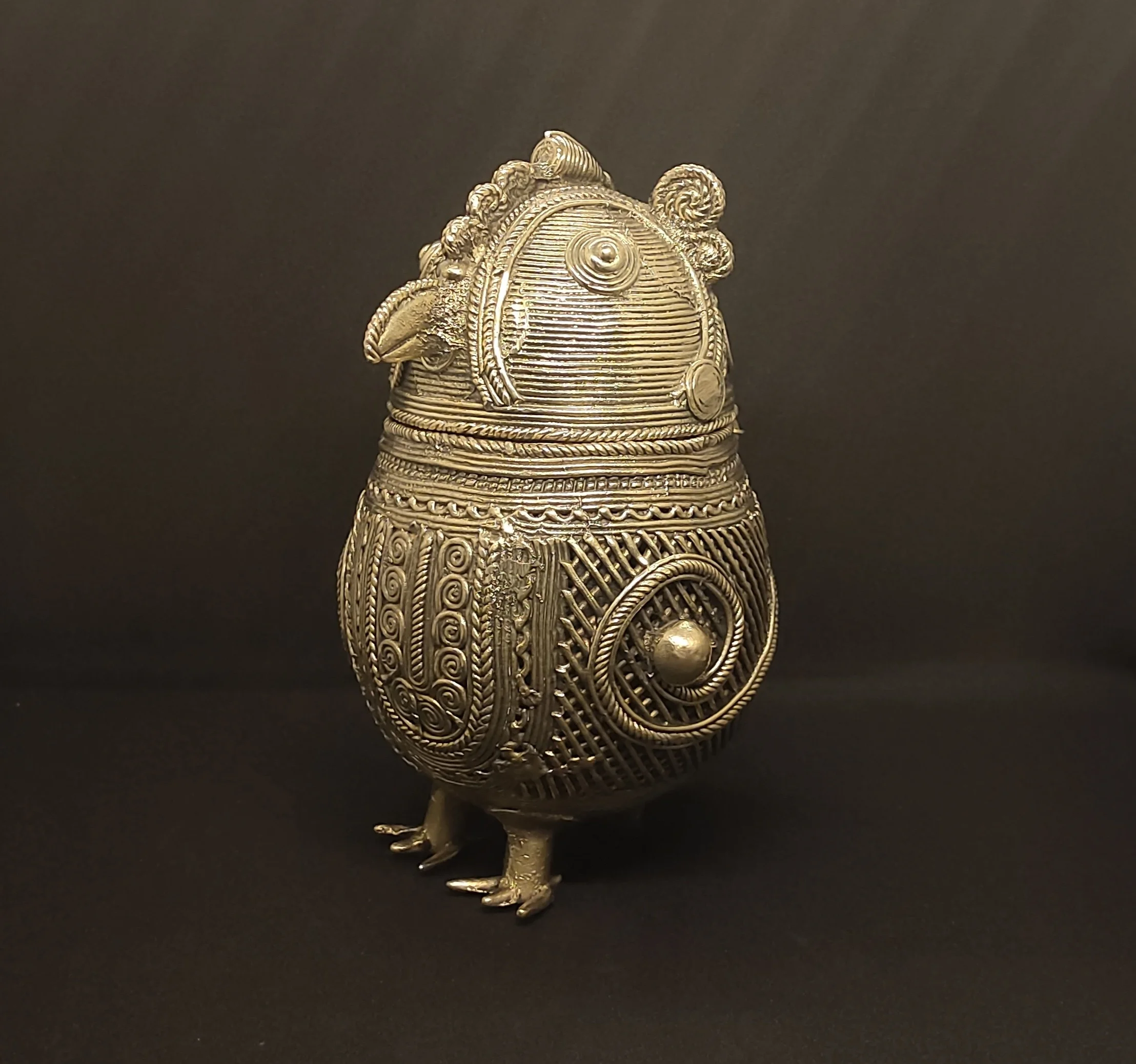 Dhokra Netted Tabletop Owl - Image 3