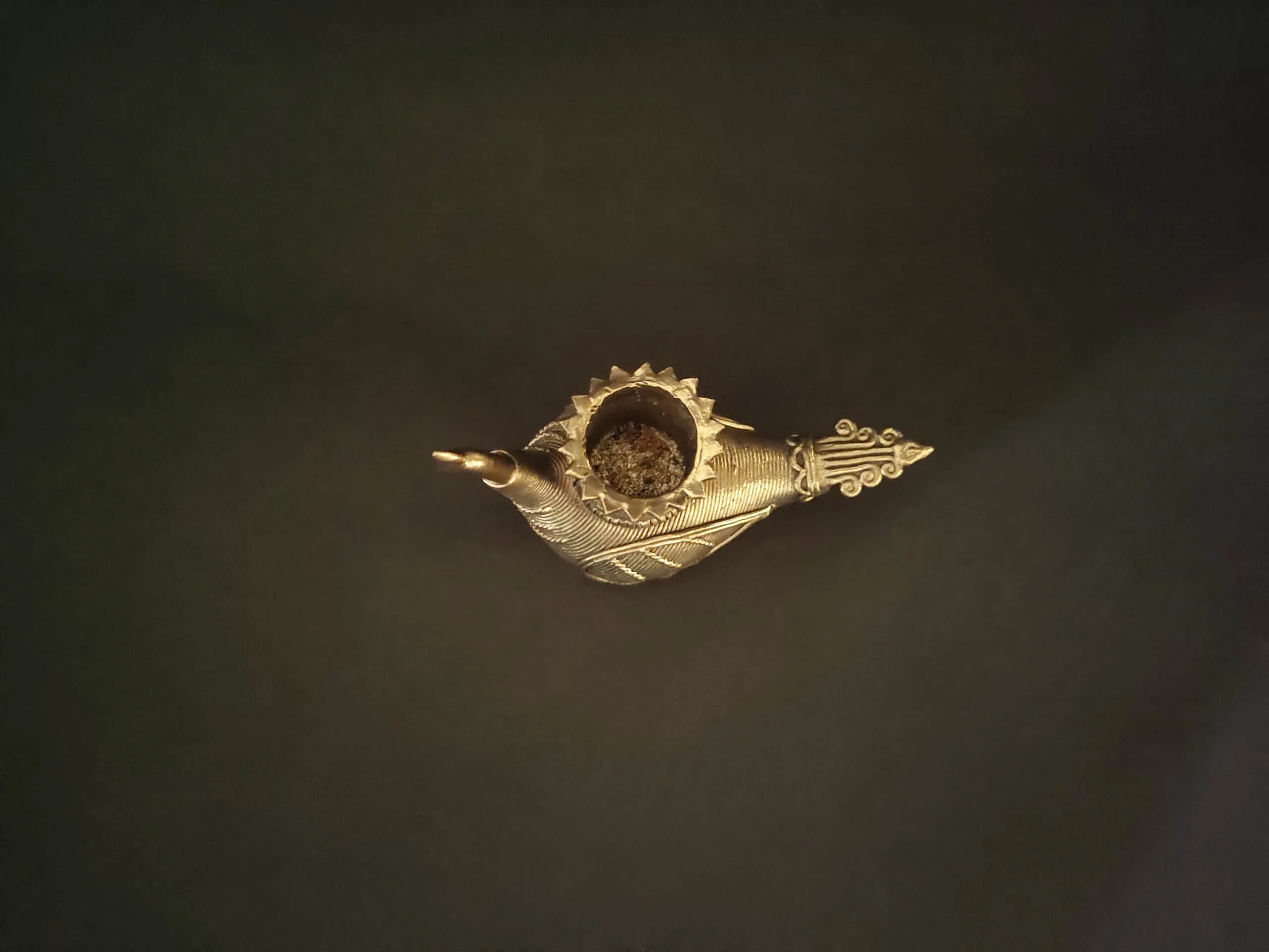 Handcrafted Dhokra Peacock Candle Holder - Image 3