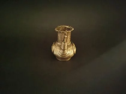 Handcrafted Dhokra Peacock Candle Holder - Image 2