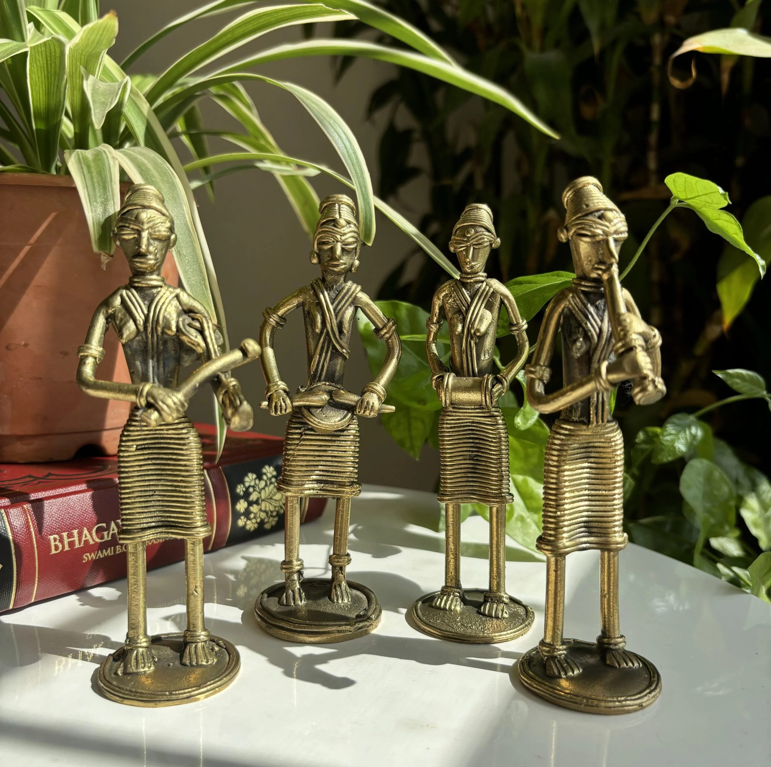 Handcrafted Dhokra Tribal Musicians (Set of 3)