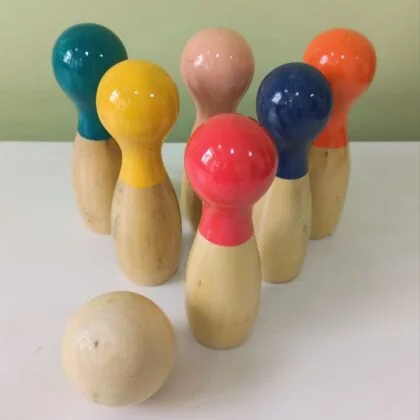 Handmade Wooden Bowling Pins
