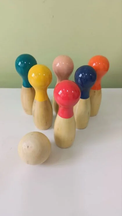 Handmade Wooden Bowling Pins