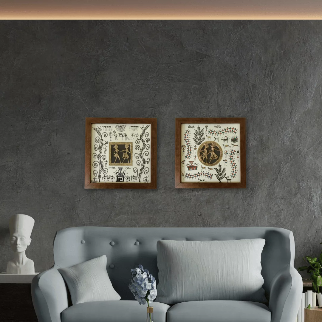 Dhokra-Saura Tribal Art wall frame