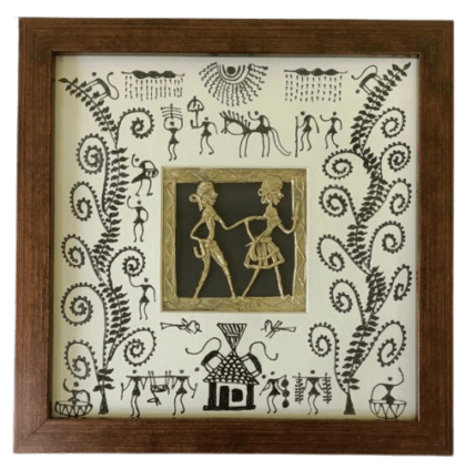 Dhokra-Saura Tribal Art wall frame - Image 2
