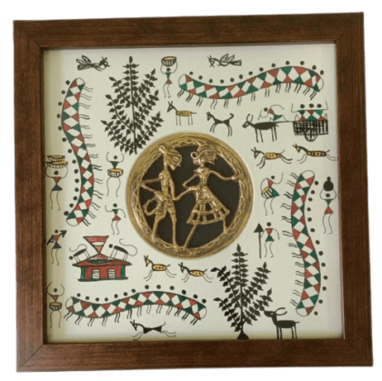 Dhokra-Saura Tribal Art wall frame - Image 2