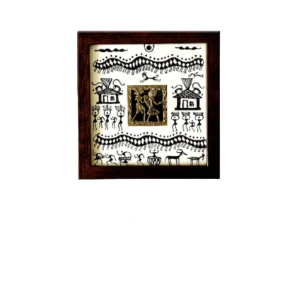 Dhokra-Saura Tribal Art wall frame - Image 2