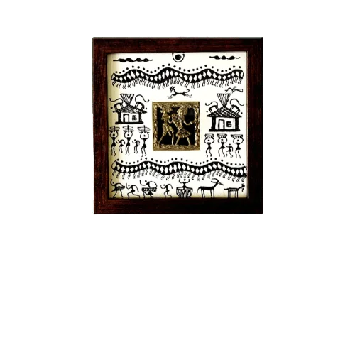 Dhokra-Saura Tribal Art wall frame - Image 2