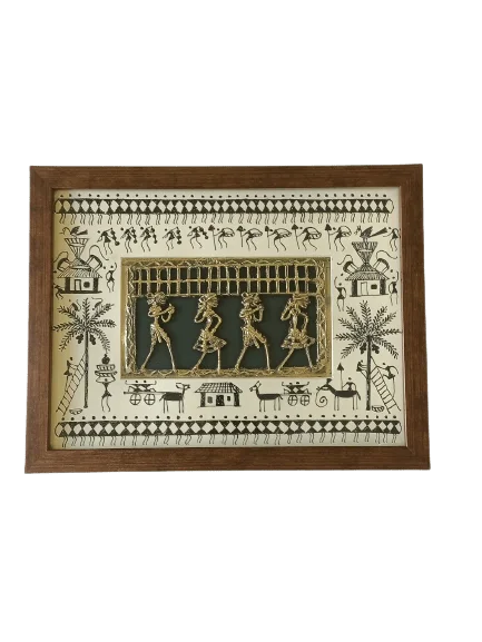Dhokra-Saura Tribal Art wall frame - Image 2