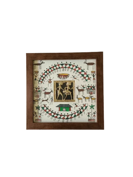 Dhokra-Saura Tribal Art wall frame - Image 2