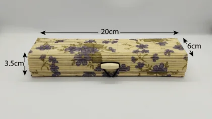 Handcrafted Bamboo Rectangular Gift/Pencil Box (Set of 3) - Image 6