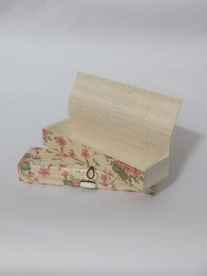 Handcrafted Bamboo Rectangular Gift/Pencil Box (Set of 3) - Image 2