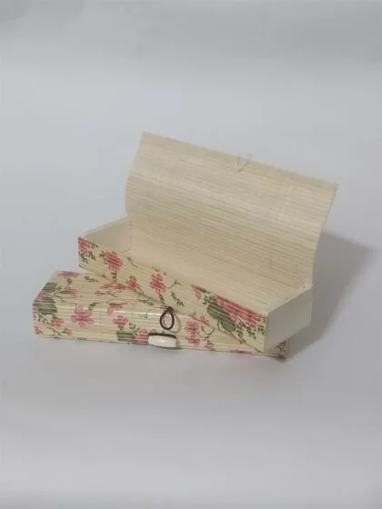 Handcrafted Bamboo Rectangular Gift/Pencil Box (Set of 3) - Image 2