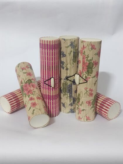 Handcrafted Bamboo Cylindrical Gift Box (Set of 3) - Image 2
