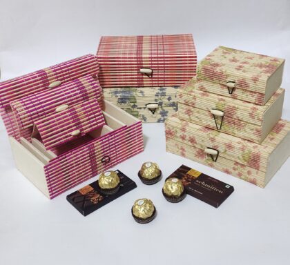 Handcrafted Bamboo Nested Gift/Storage Box (Set of 3) - Image 5