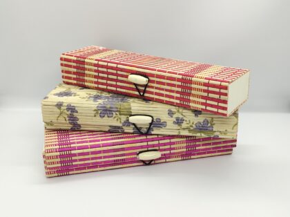 Handcrafted Bamboo Rectangular Gift/Pencil Box (Set of 3)