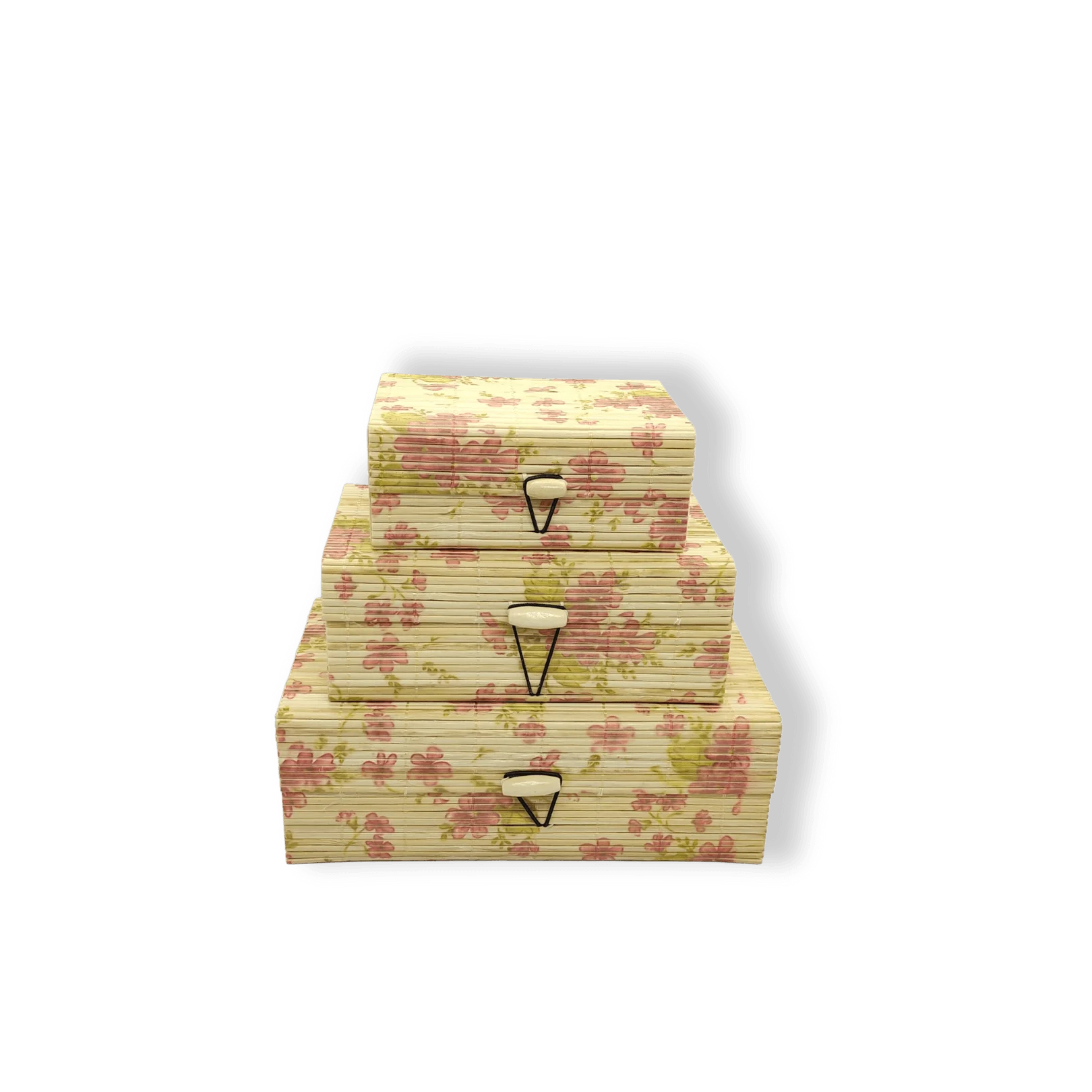 Handcrafted Bamboo Nested Gift/Storage Box (Set of 3) - Image 6