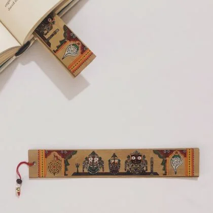 Handcrafted Taal-Patra Bookmark with Lord Jagannath motifs