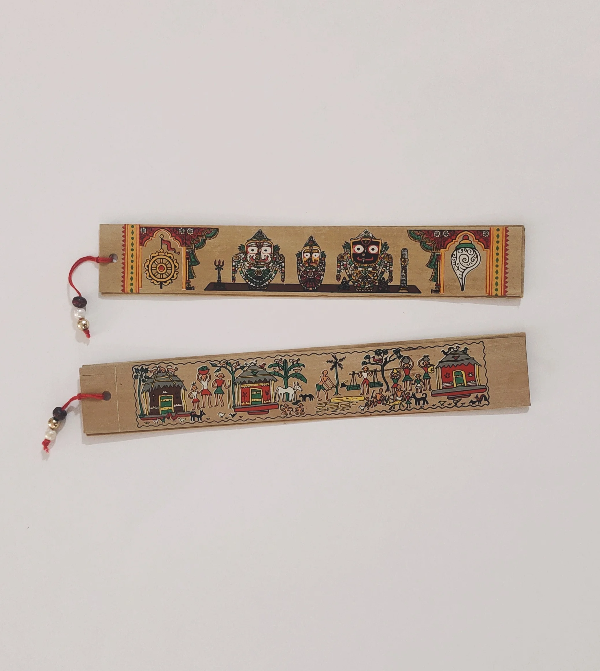 Handcrafted Palm Leaf (Taal-Patra) Bookmark with Tribal motifs - Image 2