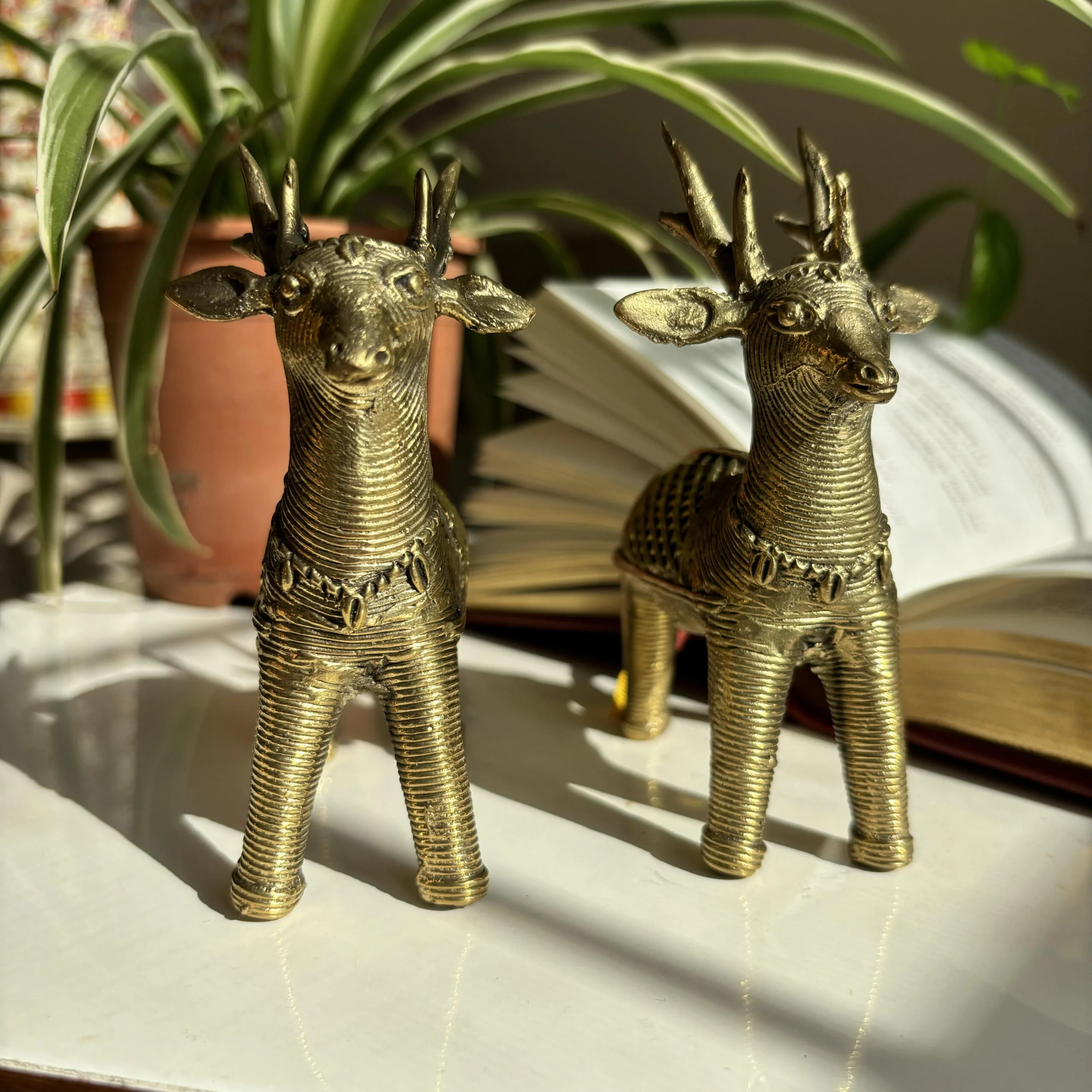 Handcrafted Dhokra Deer (Set of 2) - Image 2