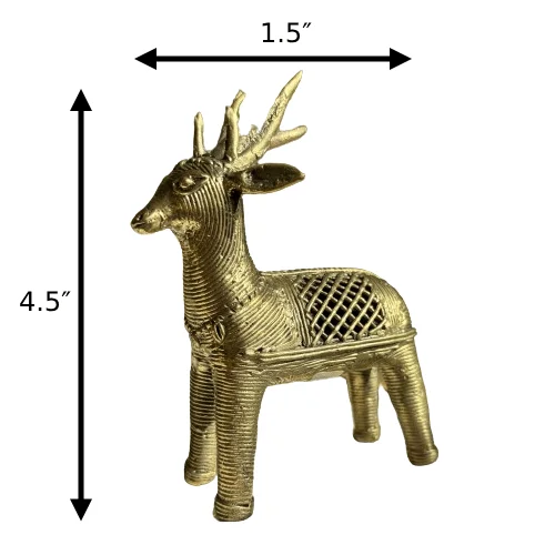 Handcrafted Dhokra Deer (Set of 2) - Image 5