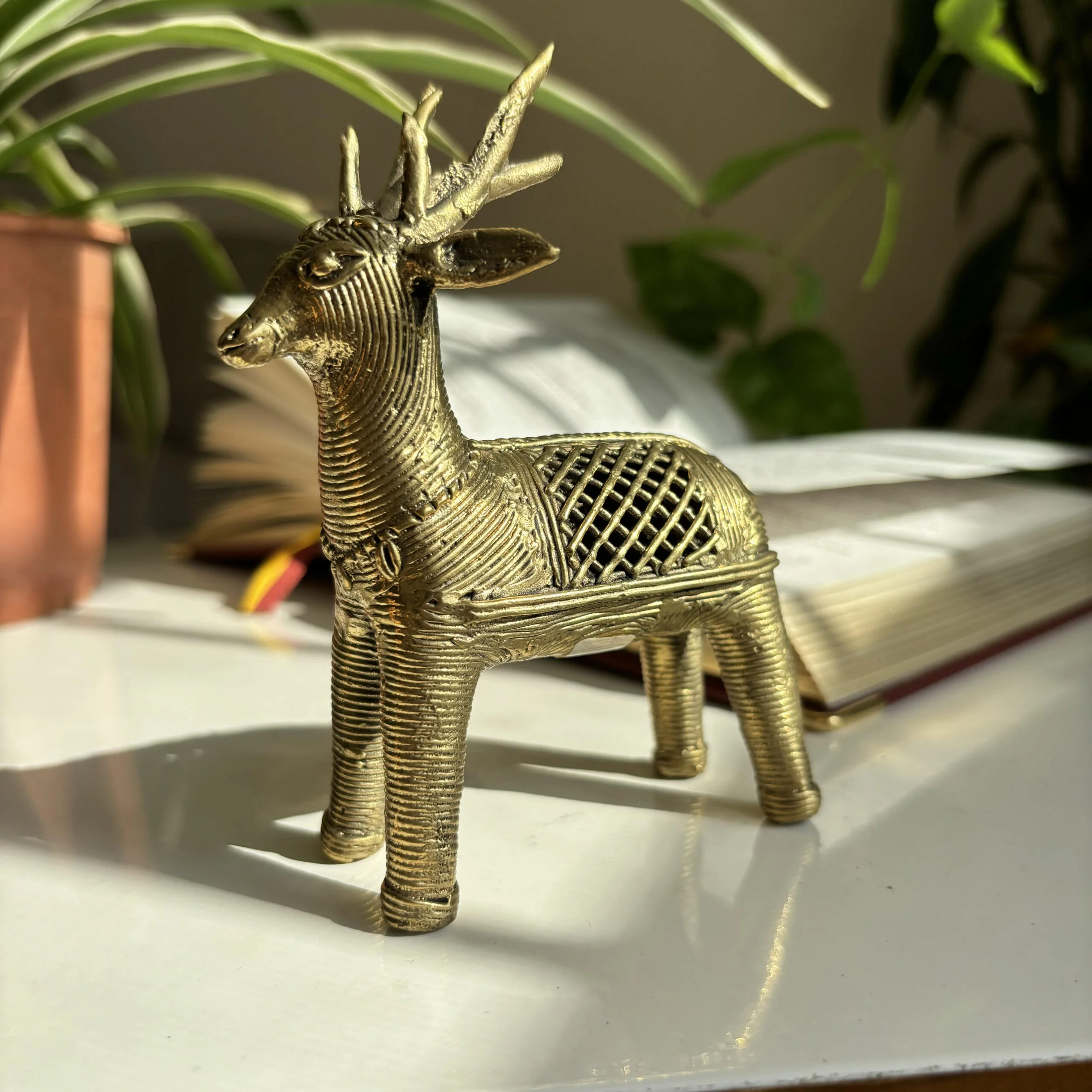 Handcrafted Dhokra Deer (Set of 2) - Image 3