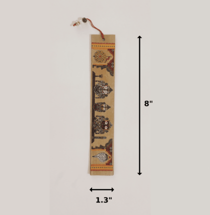 Handcrafted Palm Leaf (Taal-Patra) Bookmark with Lord Jagannath motifs - Image 3